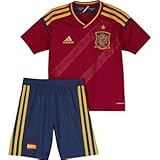 Composición: sintética adidas - X16697 - Equipación Fútbol Selección Española Niño - Color : Rojo y Azul - Talla : 176 Cm