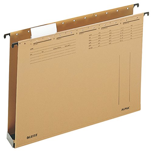 Preisvergleich Produktbild Esselte Leitz Hängesammler ALPHA®, Seitenbegrenzung, Boden 40mm, Natronkarton, naturbraun