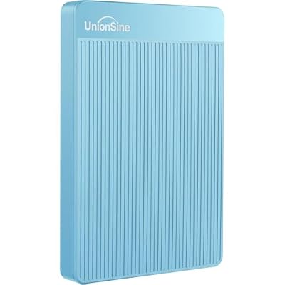 UnionSine 500GB Ultra Slim Portable External Hard Drive HDD-USB 3.0 for PC, Mac, Laptop, PS4, Xbox one, Xbox 360-(Blue)