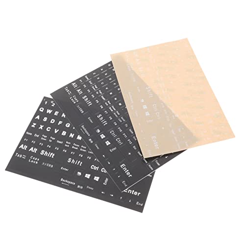 Calcomanías de teclado inglés SHINEOFI para teclado mecánico y PC de escritorio