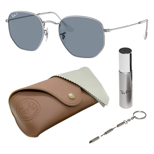 Image of Ray-Ban RB3548N HEXAGONAL FLAT LENSES Square-Round Shape Sunglasses for Men & Women with Official Eyewear Kit