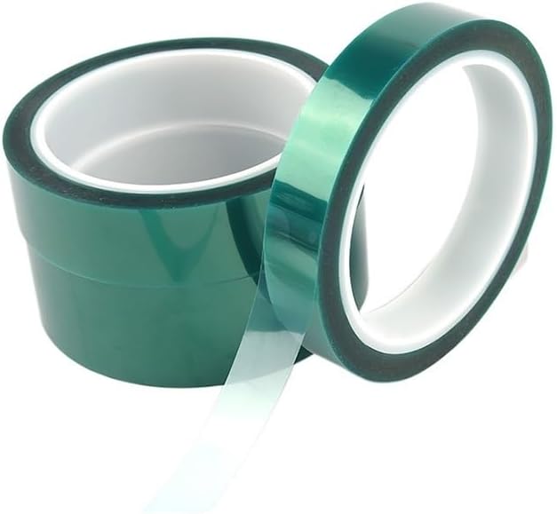 GUMMMY 33M Film Tape High Temperature Resistance Green PET Solder Plating Shield Insulation Electronics Indust Protection Adhesive Tape (Color : 33m, Size : 70 MM)