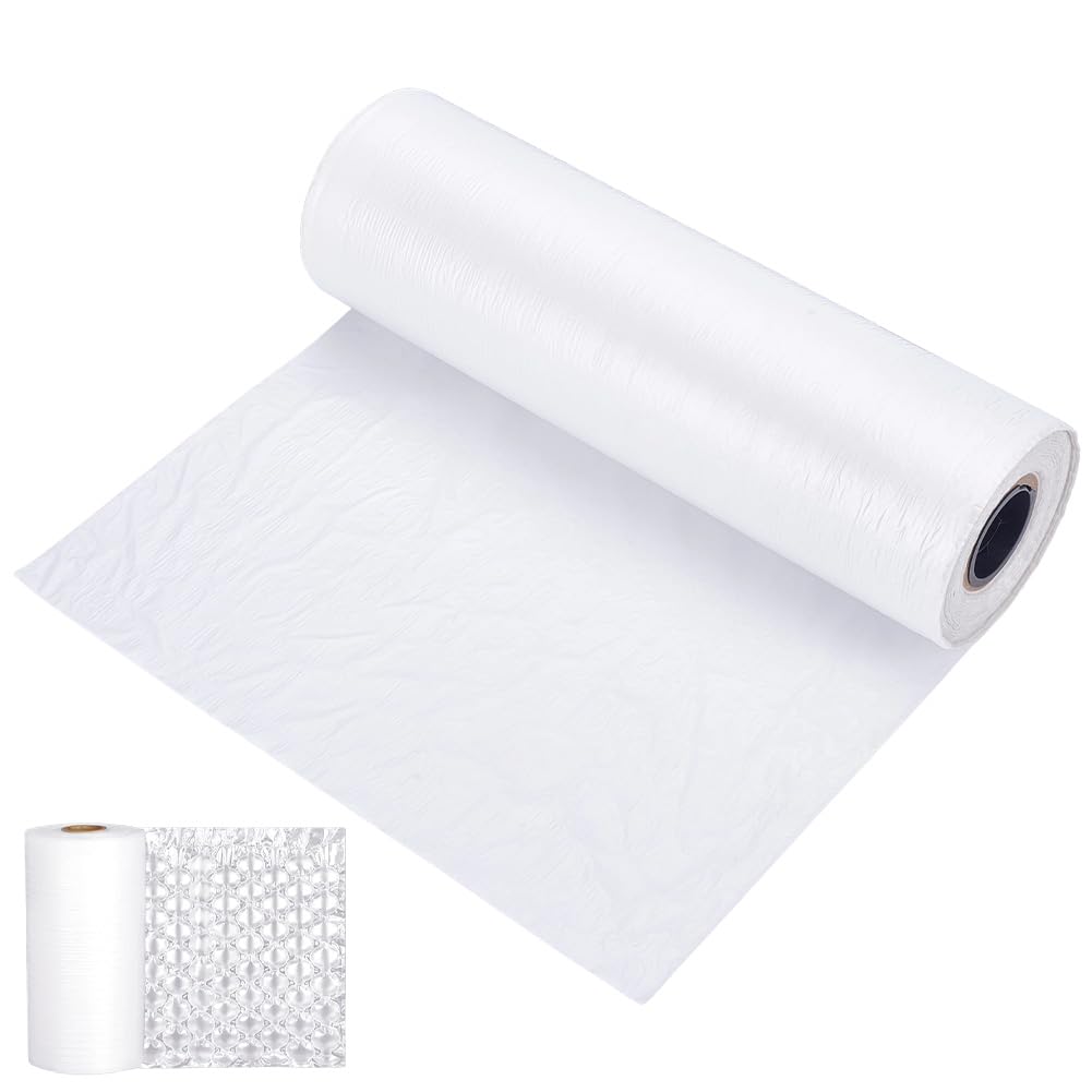 BENECREAT Small Bubble Pillow Packaging Padding Roll, 40x35.5mm/15.7x13.2 Inch Air Pillows for Shipping, Inflatable Bubble Wrap, Purse Stuffing, 984ft(300M)/roll