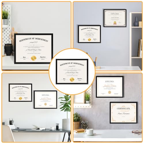 Yixangdd 5 Pack Certificate Frames 8.5 X 11,Black Diploma Frame Document Frame With Clear Plexiglass,Picture Frames For Tabletop And Wall Display thumb #6