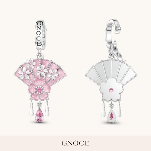 Image of GNOCE Japanese Charm Bead Silver Plated Pendant Dangle Charms fit Bracelet Jewelry Gift for Women