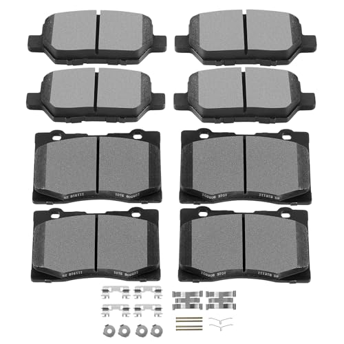 Image of SCITOO D1091 D1090 Semi-Metal Brake Pads Kits Front & Rear Replacement For Acura RL 2005-2012