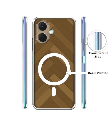 Image of Back Cover for Tecno Spark Go 2 4G Wooden Herringbone Magnetic Ring Design (Not Magnetic Compatible) | UV Printed Soft TPU Shockproof Back Case for Tecno Spark Go 2 4G