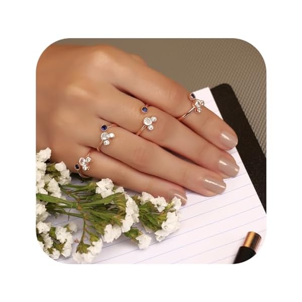 ERI Mickey Mouse,Rose Gold Toe Ring | 925 Sterling Silver,Adjustabe | Pack of 4 Toe Rings | 6 Months Warranty(T&C) | With Certificate of Authenticity and 925 Stamp | - Image 4