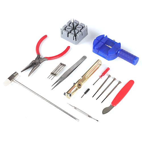 YORKING Uhrenwerkzeug 16 TLG Teilig Uhrmacherwerkzeug Set Tool Kit Reparatur Watch Neu Cover
