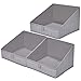 GRANNY SAYS Open Storage Bins, Closet Shelf Organizer Bins, Trapezoid Storage Baskets, Gray, 3-Pack
