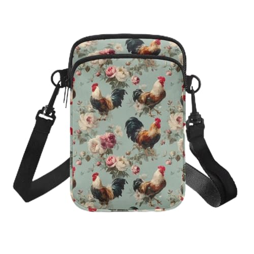 Image of Hawaiian Tribal Small Crossbody Bags for Women Cell Phone Bag Purse, Sea Turtle Zipper Sling Purses Shoulder Bag