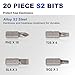 276pc Titanium Twist Drill Bit Set with S2 Bits 135° Tip High Speed Steel, Size from 1/16