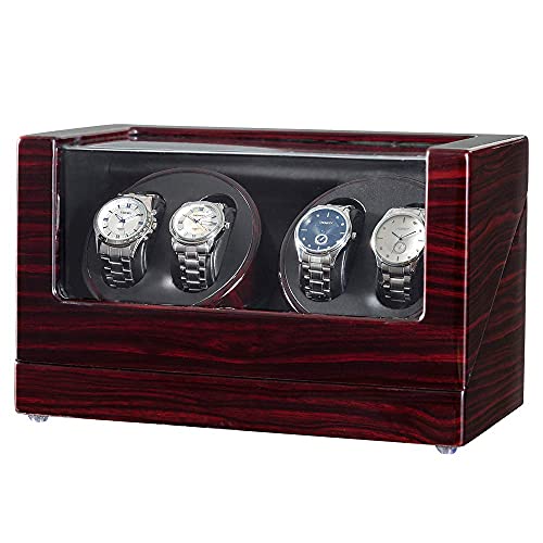 JQUEEN Watch Winder with Quiet Motors (Brown(BK))