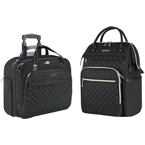 EMPSIGN 17 inch Laptop Backpack for women & 15.6 inch Rolling Laptop Bag Cover