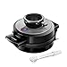 Chefman Perfect Pour Volcano Belgian Waffle Maker w/No Overflow Design Round Iron for Mess-Free Breakfast, Best Small Appliance Innovation Award Winner, Measuring Cup & Cleaning Tool Included, Black