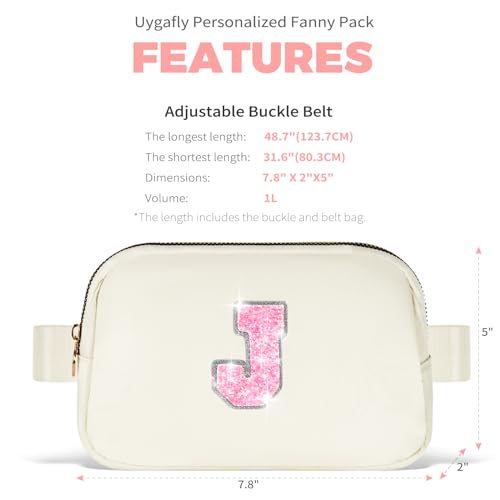 Image of Uygafly Gift for Teen Girls Kids Daughter Her - Birthday Gifts for 3 4 5 6 7 8 9 10 11 12 13 Year Old Girls,Fanny Pack Crossbody Bag Purse Belt Bag Cute Trendy Stuff | Cream,J