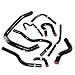Fit 1992-2000 Honda Civic EG EK (D15 D16 SOHC Engine Only) High Temp 3 Ply Silicone Radiator/Heater Hose Kit Black/Red