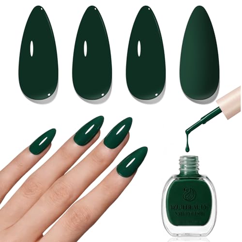 AZUREBEAUTY Deep Forest Green Nail Polish, St. Patrick's Day Quick