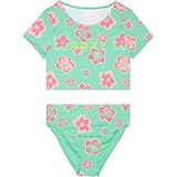 __ Coupe : __ modèle ajusté Roxy Tropicool - Ensemble lycra à manches courtes - Filles 6-16 ans - 16/XXL - Vert