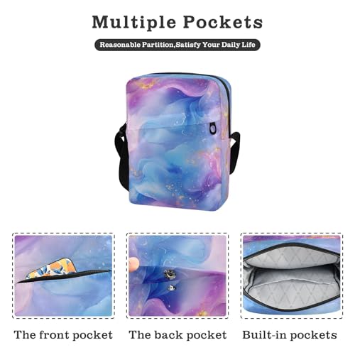 messenger bag for women crossbody Shoulder Crossover Bag Women's Purses Adjustable Strap for outdoor sports outdoor sports- Blue Pink Purple2