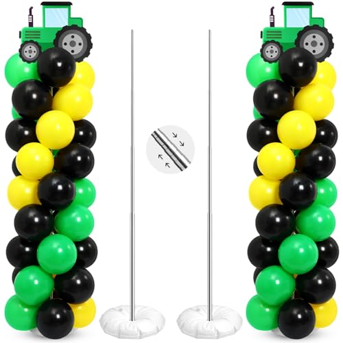 Sosation 2 Set Tractor Balloon Column Stand Kit Birthday Party Decorations by Sosation - Used condition - US$24.64