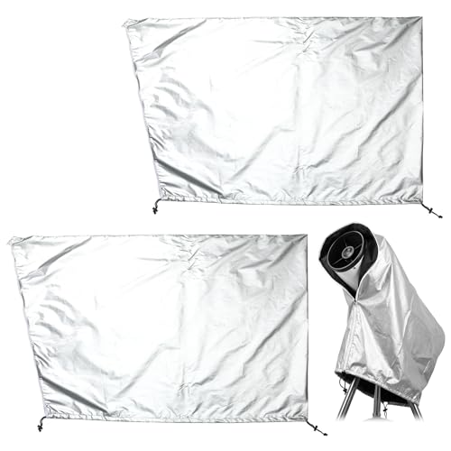 Vincreem 2 Pcs Water Resistant Telescope Cover Silver 59x33 Inches