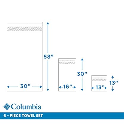 Columbia Modal 6-teiliges Handtuch-Set, Premium Öko-Tex, hergestellt in grüner Baumwoll-Modal-Mischung, super weich und… – Bild 8
