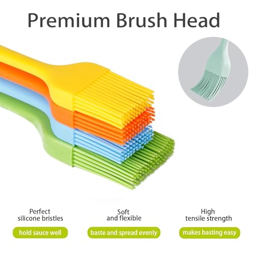 Image of ADD2CART Silicone Basting Brush, Heat-Resistant Food Grade, One-Piece Construction (basting Brush Pack of 2)