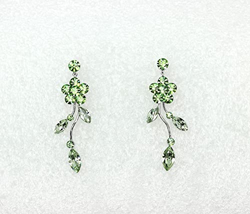 Image of Faship Gorgeous Rhinestone Crystal Floral Necklace Earrings Set