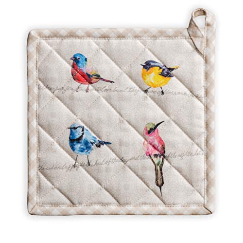 Maison D' Hermine Birdies On Wire 100% Cotton Pot Holder, 8 - Inch By 8 - Inch. #TOP3