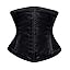 Black Satin No Busk- (Short Torso-fit Well for 8.5 Black Satin No Busk- (Short Torso-fit Well for 8.5