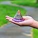 New Orgone Round Pyramid for Healing | Ruby Zoisite | Rose Quartz | Amethyst | Orgonite Round Pyramid for Good Luck – Anti-Stress – Unconditional Love Gemstone Orgone Crystal Antenna