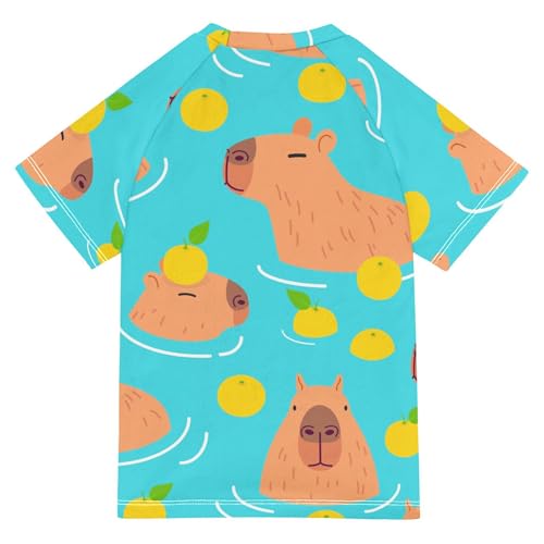 Boys Rash Guard Swim Shirts Quick Dry Short Sleeve UPF 50+ Girls Rashguard Swimsuit2