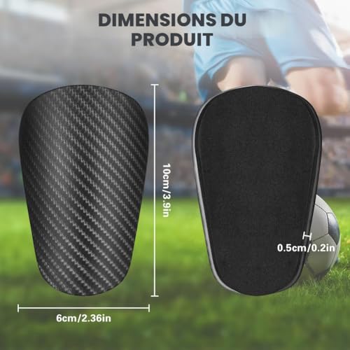 Flintronic Protège-Tibias de Football, Mini Protège Tibias de Football pour Enfants et Adultes, Légers et Respirants, Fort et Léger Protege Tibia pour Jeux de Football, Jogging, Courir – vue 2