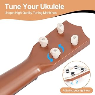 Raimy 17in Ukulele Guitar for Kids – 4 String Mini Learning Instruments Educational Musical Toy for Beginner Toddler Gifts for Age 3 4 5 6 7 8 9 Years Boys Girls Baby Children (White) - Les Beatles, Paul McCartney, John Lennon, RIngo Starr, George Harrison Raimy 17in Ukulele Guitar for Kids - 4 String Mini Learning Instruments Educational Musical Toy for Beginner Toddler Gifts for Age 3 4 5 6 7 8 9 Years Boys Girls Baby Children (White) – Image 4