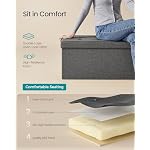 SONGMICS 30 Inches Folding Storage Ottoman Bench, Load 660 lb - Image 5