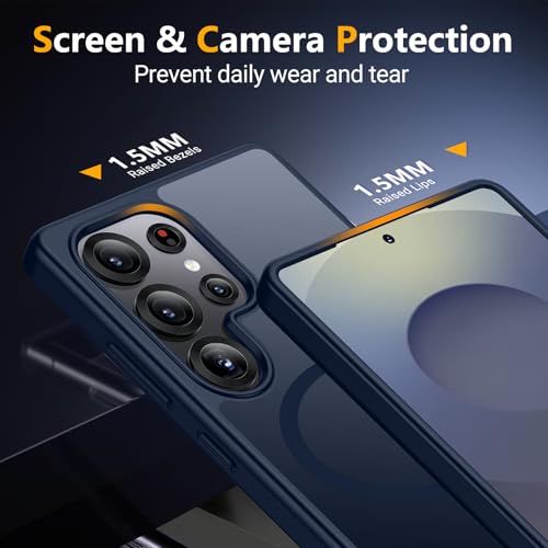 Image of SPIDERCASE Magnetic for Samsung Galaxy S25 Ultra Case, [Compatible with Magsafe][ Military Grade Drop Protection] with Invisible Stand Shockproof Slim Case for S25 Ultra 5G,Blue