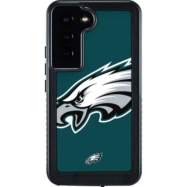 Skinit Waterproof Case Compatible with Samsung Galaxy S23 - Officially Licensed NFL Philadelphia Eagles Large Logo Design