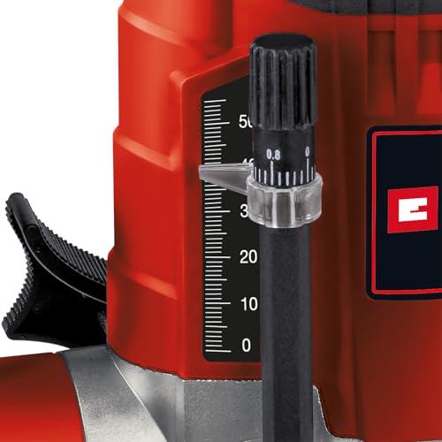 Einhell Oberfräse TC-RO 1155 Kit (1100 Watt, Ø 6 und 8 mm, Drehzahlregulierung, Parallelanschlag, Absaugadapter, inkl. Zubehör & diverse Fräser)