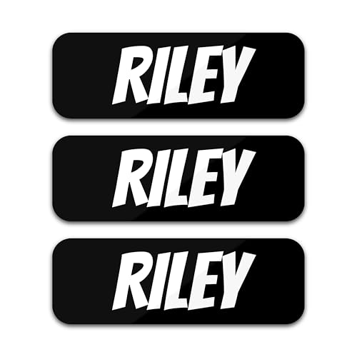 Custom Name Labels for Kids (120 Labels) Personalized Waterproof Clothing Stickers for Daycare, Camp or School - Name Stickers for Bottles, Jackets, Backpacks, Shoes and School (Black)