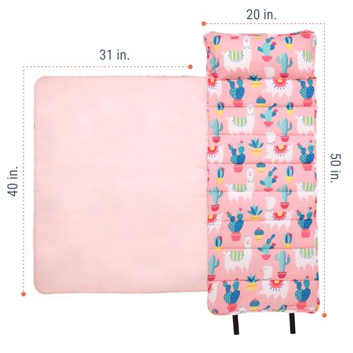 Image of Wildkin Kids Original Nap Mat - Cozy Kids Sleep Mat with Pillow, ideal for School & Travel
