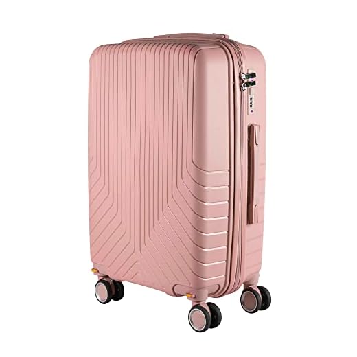 Mala de Viagem Media em Polipropileno 4 rodas 360 - AeroMalas Miami (Rose)
