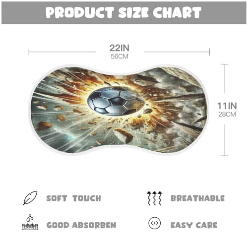 Football Gray Baby Burp Cloths Cotton Burp Clothes Absorbent Muslin Burp Cloths Soft Burp Cloth Rags for Boy Newborn Girl Unisex 1 Pack 22x11 Inches2