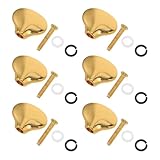 Mikinona Goldene Gitarrenstimmwirbel Knöpfe Satz Metall Ersatz Stimmmechanik für Akustik Folk Gitarren Fischschwanzförmiger Griff Präzise Stimmung Einfache Montage