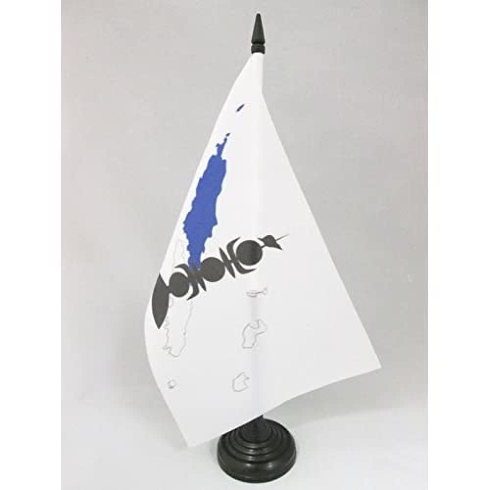 AZ FLAG North Province of New Caledonia Table Flag 5'' x 8'', New Caledonian Office Decoration 100% Polyester 21 x 14 cm