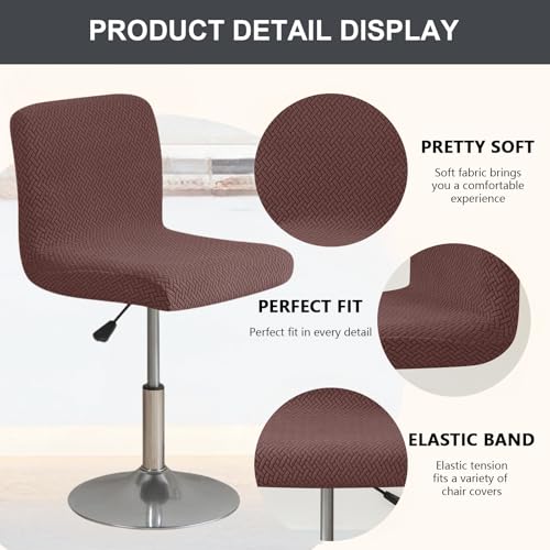 Image of Chair Covers Bar Stool Cover 4pc Bar Chair Cover Swivel Bar Stool Slipcover | Stretch Counter Height Bar Stool Cover High Back Chair Cover Counter Stool Bar Chair Covers for Kitchen Pub Dining Room,51