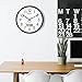 Atomic Wall Clock 12 Inch - Auto DST Modern Analog Battery Operated Silent Wall Clock with Temperature & Digital Calendar for Office Bedroom Kitchen, Round Non-Ticking Classroom & Garage Clock (Black)