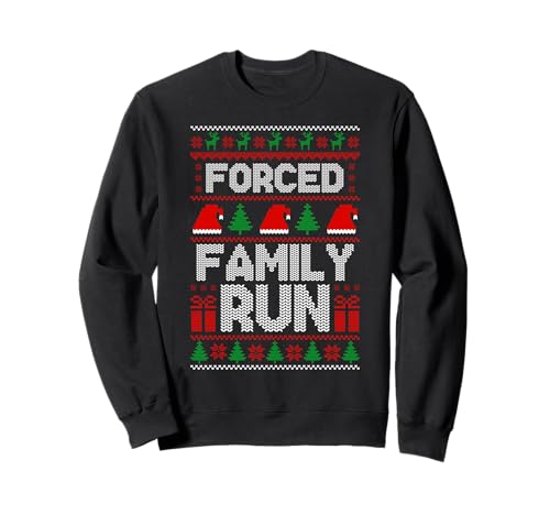 Forced Family Run Ugly Christmas Kids Xmas Party Pajama Sweatshirt