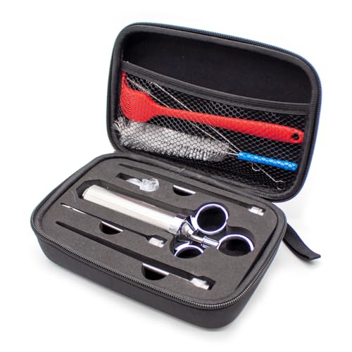 304 Stainless Steel Seasoning Syringe BBQ Grill Tool Set with Portable Bag