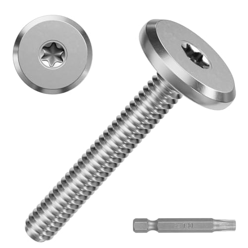 FMhotu Combo Sidewalk Screws Bolts, 304 Stainless Steel Hurricane Shutter Hardware Rust-Resistant...